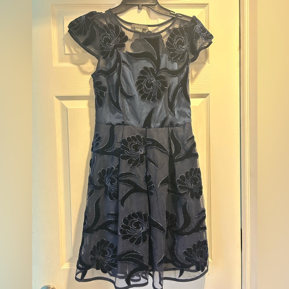 Gracia Blue Floral Dress